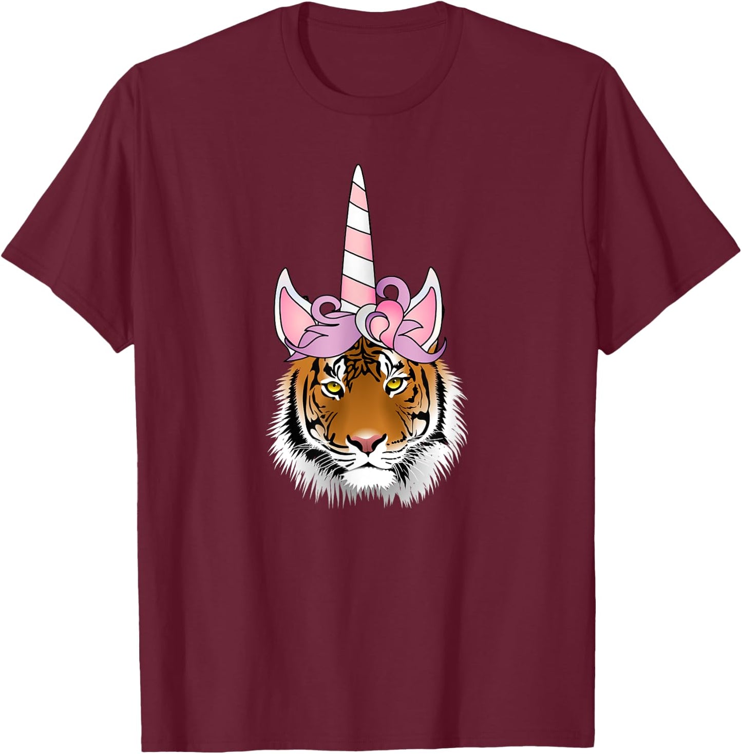 Unicorn Tiger Lover , Tigercorn T-Shirt - T-Shirt | Maroon