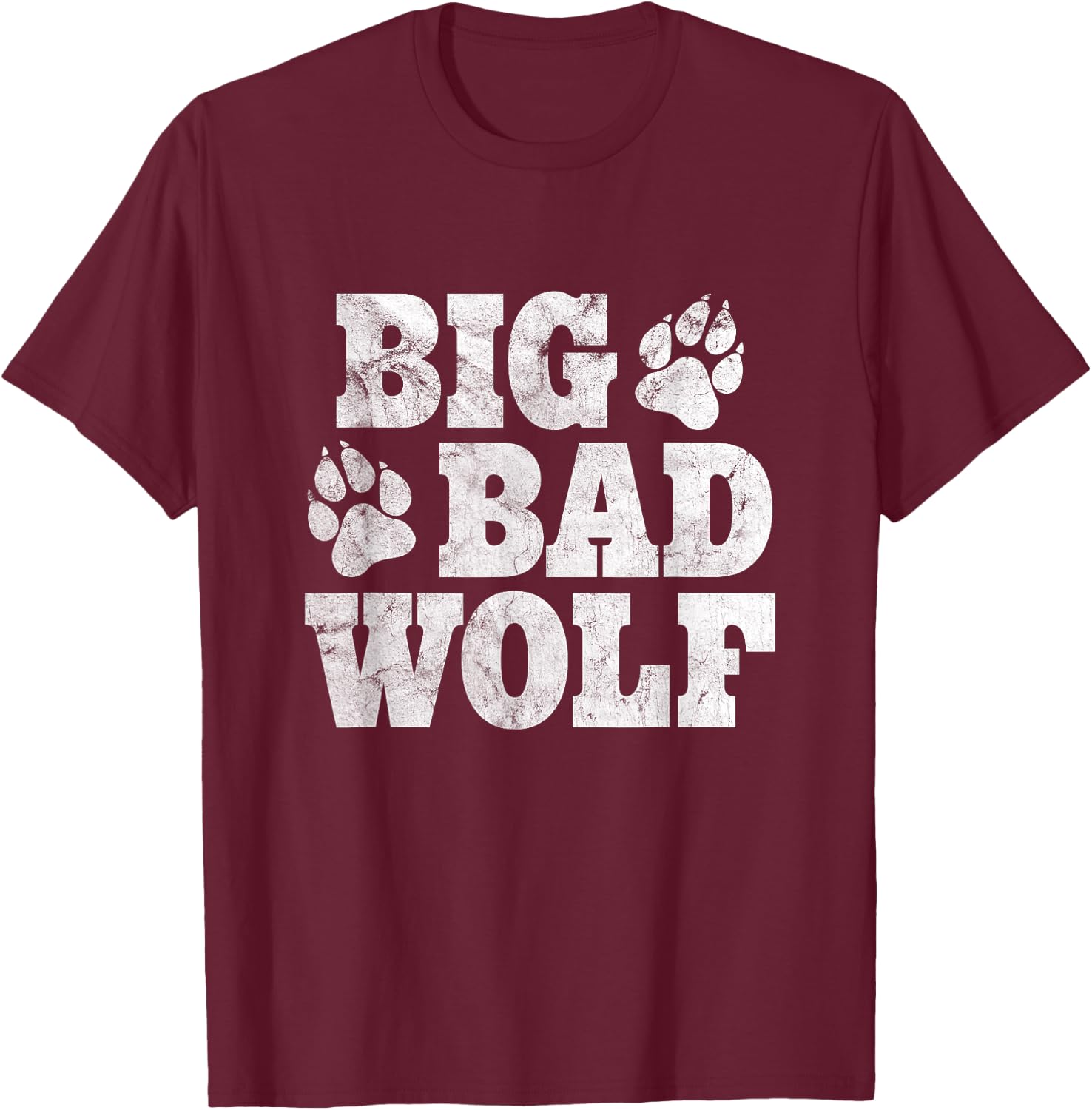Big Bad Wolf Shirt Halloween Costume Outfit Girls Boys Gift T-Shirt - T-Shirt | Maroon