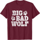 Big Bad Wolf Shirt Halloween Costume Outfit Girls Boys Gift T-Shirt - T-Shirt | Maroon