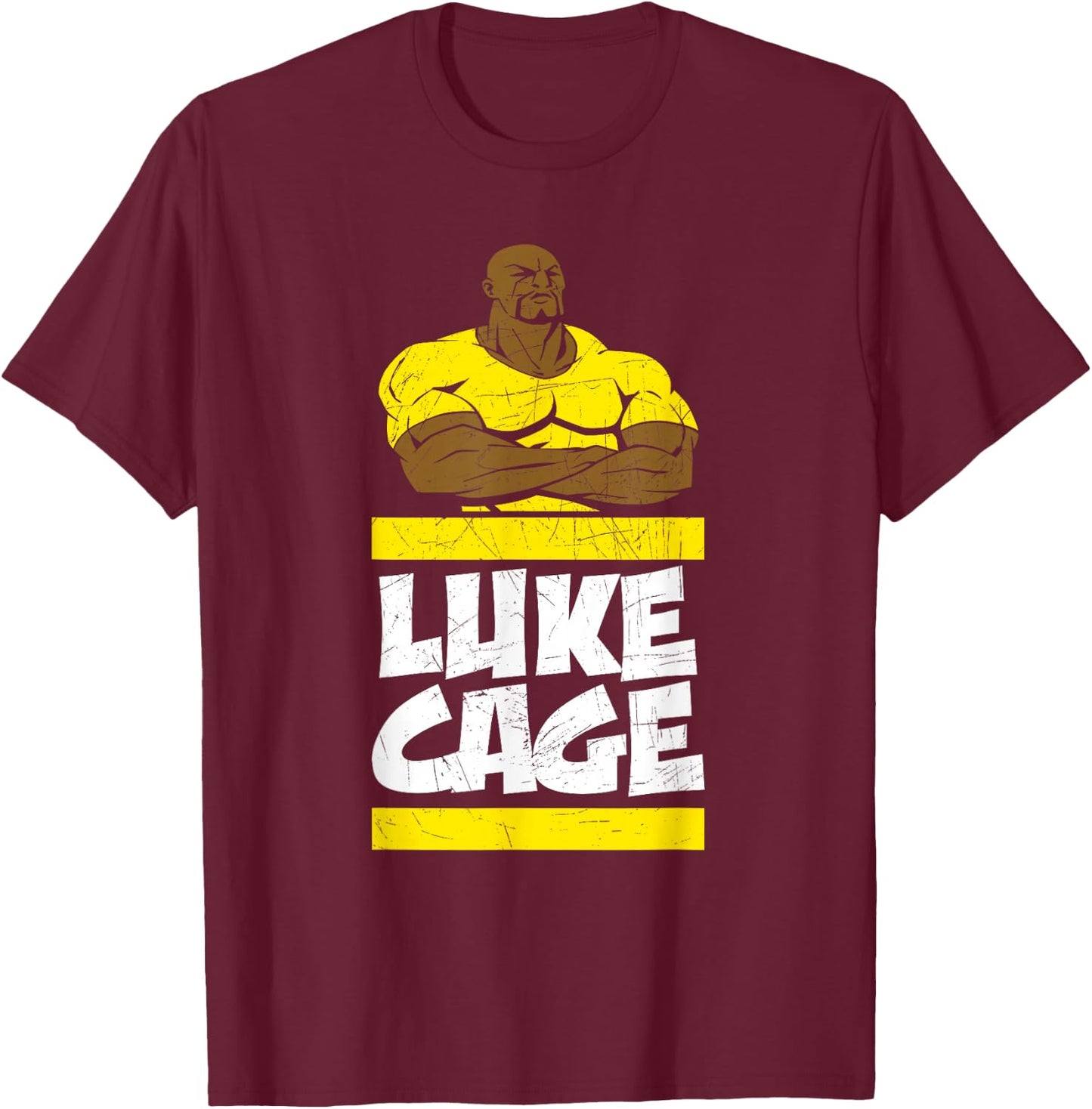 Marvel The Defenders Luke Cage Name T-Shirt - T-Shirt | Maroon
