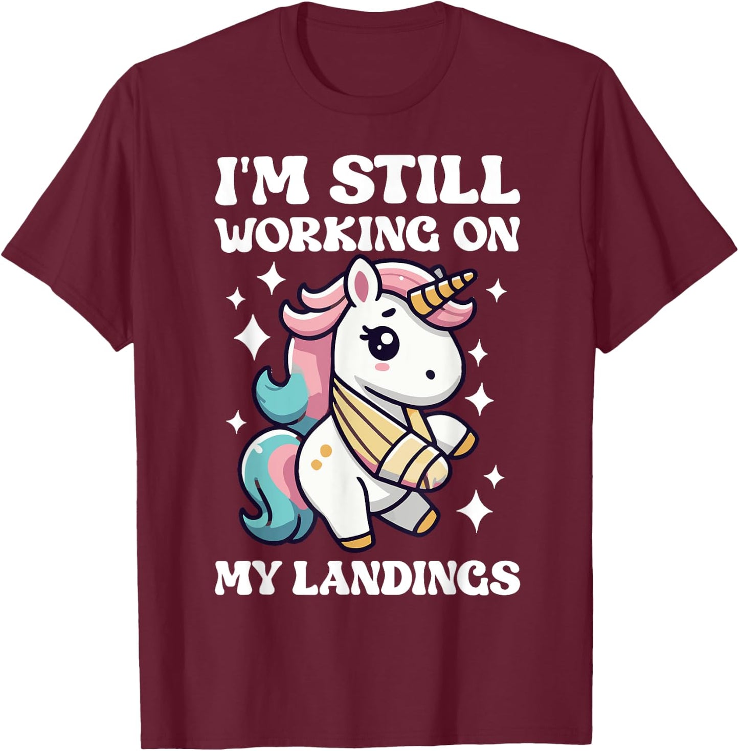 Broken Wrist Surgery Recovery Unicorn Broken Wrist Recovery T-Shirt - T-Shirt | Maroon