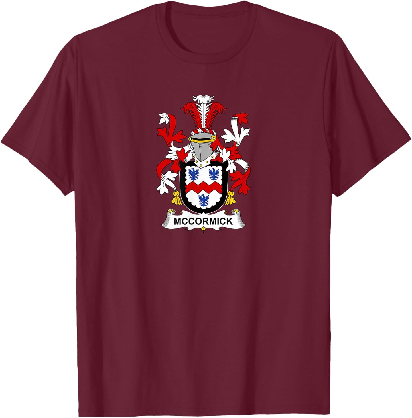 McCormick Coat of Arms - Family Crest Shirt T-Shirt - T-Shirt | Maroon