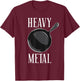 Heavy Metal Cast Iron Cookware Chef Funny Cooking T-Shirt - T-Shirt | Maroon