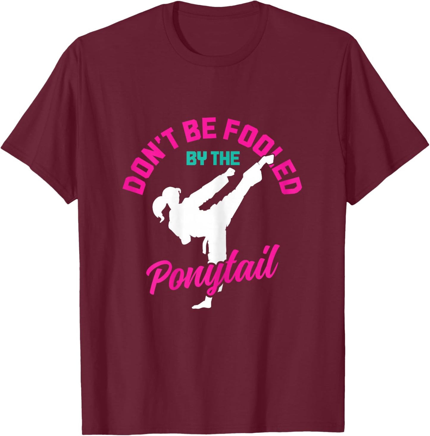 Taekwondo Girl Karate Martial Arts Fighting MMA T-Shirt - T-Shirt | Maroon