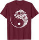 Yin Yang Bonsai Tree Japanese Buddhist Zen T-Shirt - T-Shirt | Maroon