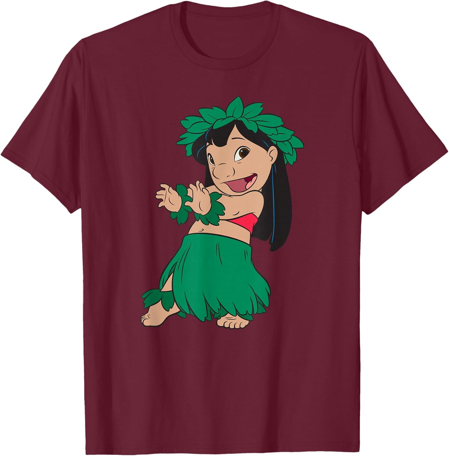 Disney Lilo & Stitch Hula Dance T-Shirt - T-Shirt | Maroon