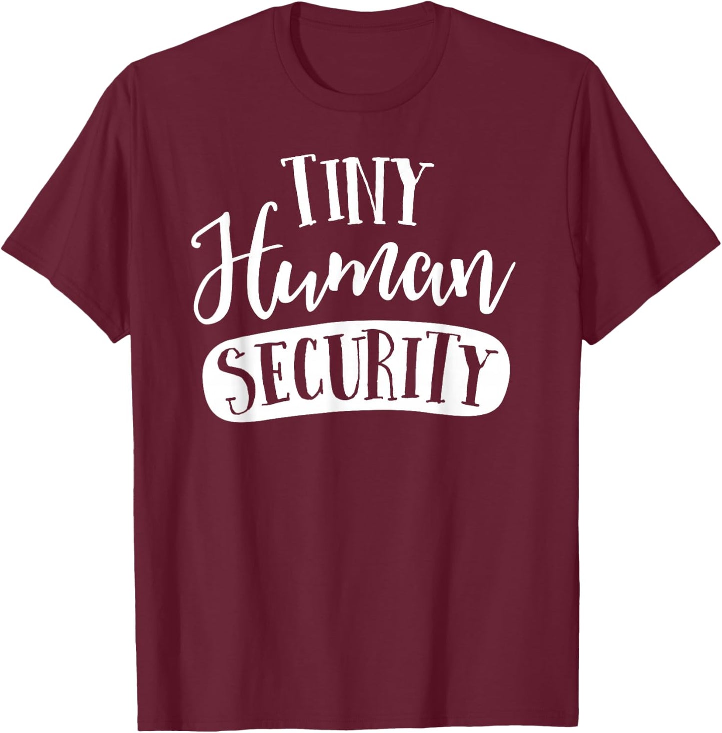 School Squad Tiny Human Security Childcare Daycare Provider Thank You T-Shirt - T-Shirt | Maroon