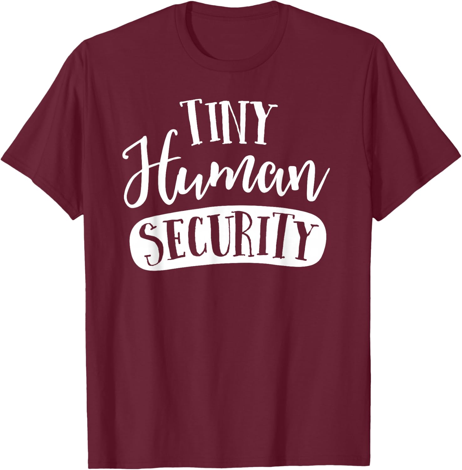 School Squad Tiny Human Security Childcare Daycare Provider Thank You T-Shirt - T-Shirt | Maroon