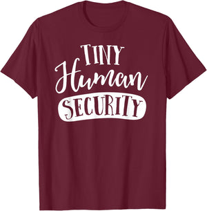 School Squad Tiny Human Security Childcare Daycare Provider Thank You T-Shirt - T-Shirt | Maroon