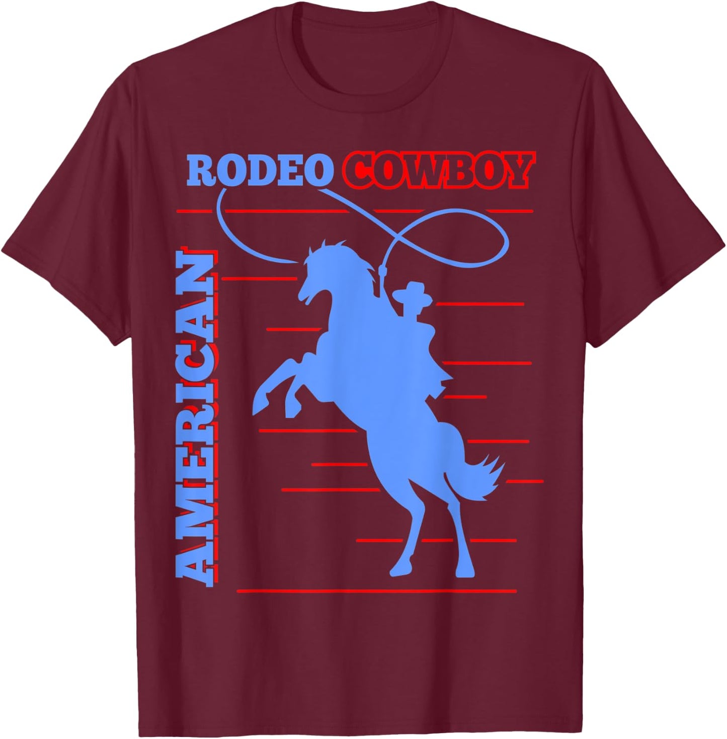 American Rodeo for Dad Men T-Shirt - T-Shirt | Maroon