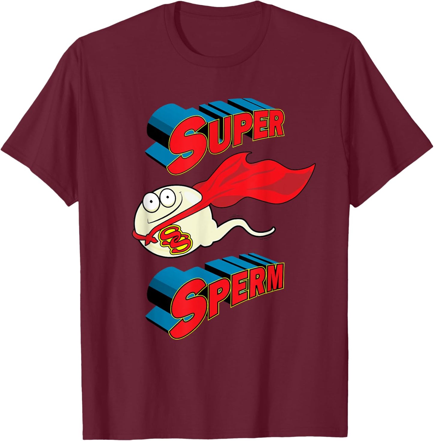 Super Sperm Donor Sperm Funny Fathers Day T-Shirt - T-Shirt | Maroon