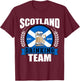 Scotland Drinking Team Funny Scottish Flag Beer Saltire Gift T-Shirt - T-Shirt | Maroon
