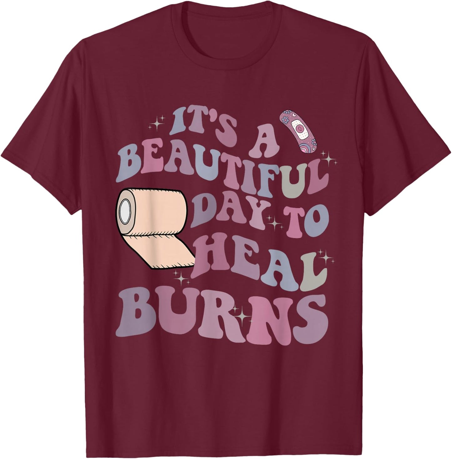 BICU Burn ICU Nurse Groovy Intensive Care Unit Nurses T-Shirt - T-Shirt | Maroon