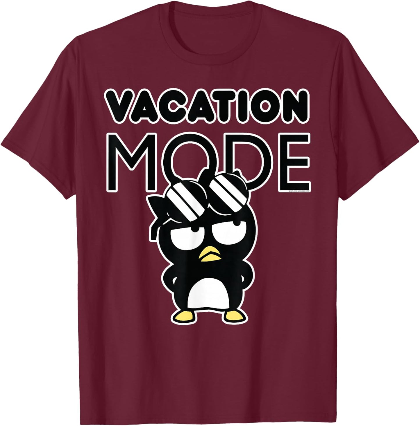 Badtz-Maru Vacation Mode T-Shirt - T-Shirt | Maroon