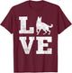 I Love My German Shepherd Shirt Funny Pet Dog Lover Gifts T-Shirt - T-Shirt | Maroon