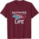 Saltwater Life Fishing T-Shirt - T-Shirt | Maroon