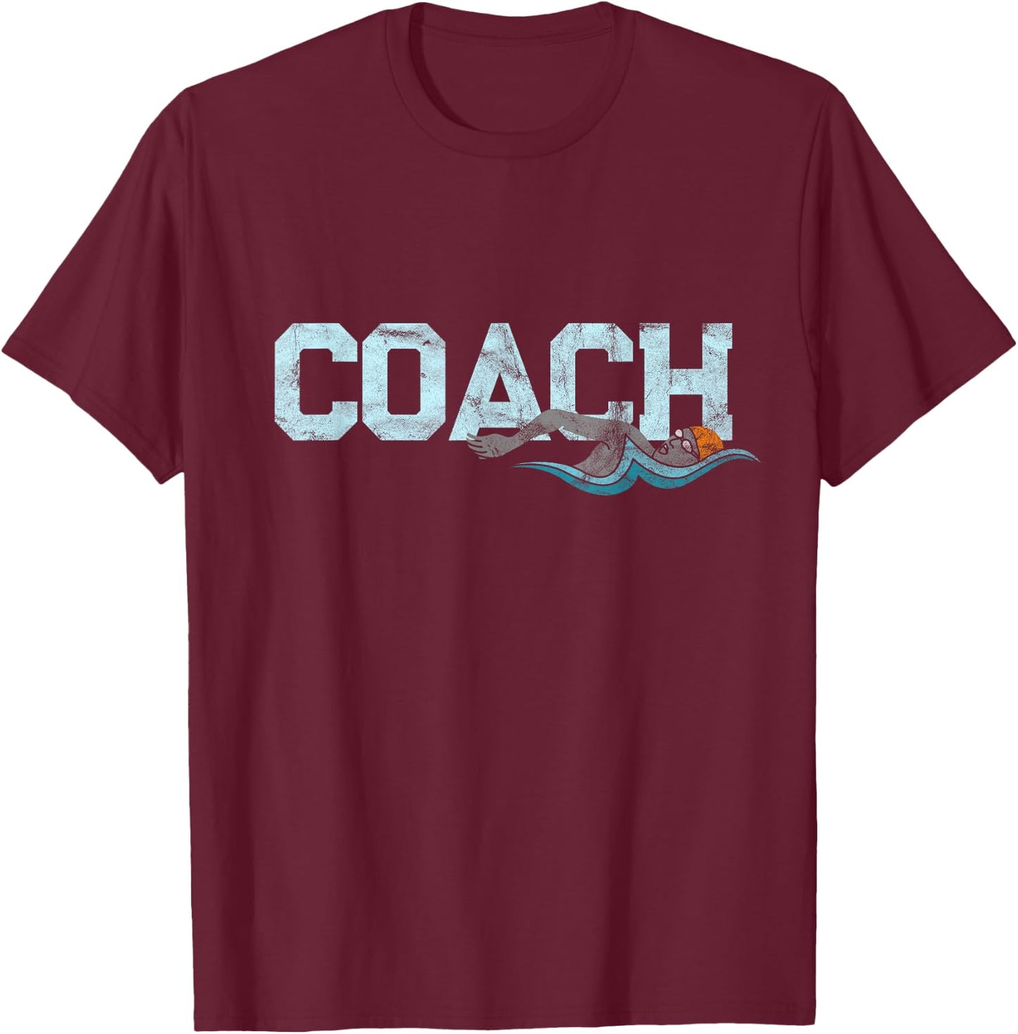 Appreciation Gifts For Swim Coaches Funny Swim Teacher Coach T-Shirt - T-Shirt | Maroon