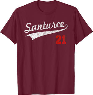 Santurce 21 Puerto Rico Baseball Boricua Men Women T-Shirt - T-Shirt | Maroon
