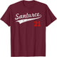 Santurce 21 Puerto Rico Baseball Boricua Men Women T-Shirt - T-Shirt | Maroon