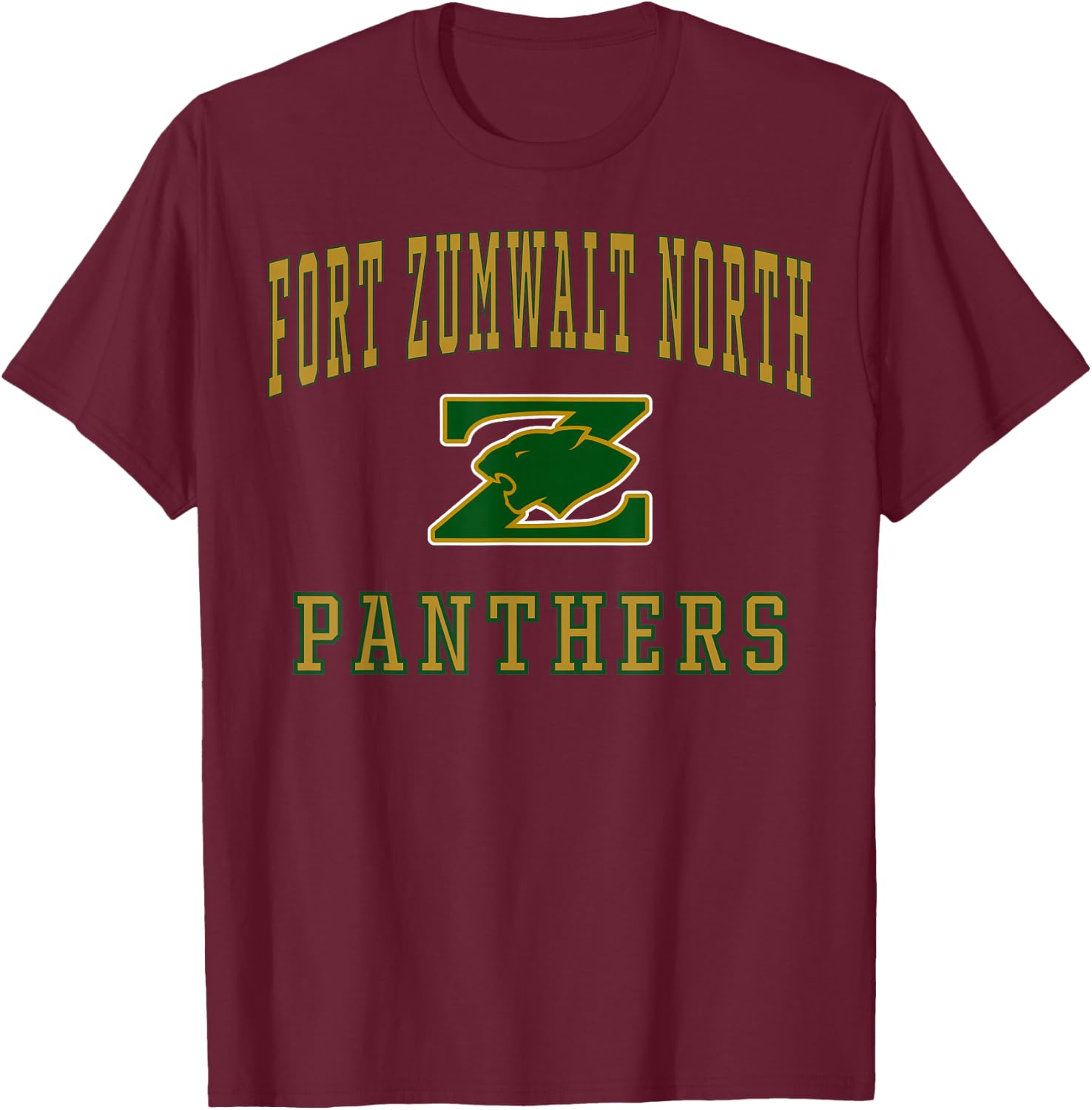 Fort Zumwalt North High School Panthers C1 T-Shirt - T-Shirt | Maroon