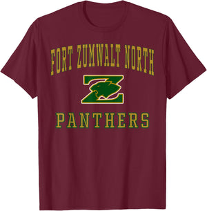 Fort Zumwalt North High School Panthers C1 T-Shirt - T-Shirt | Maroon