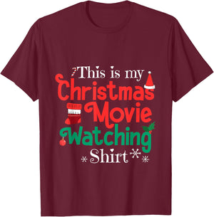 This Is My Christmas Movie Watching Shirt T-Shirt - T-Shirt | Maroon