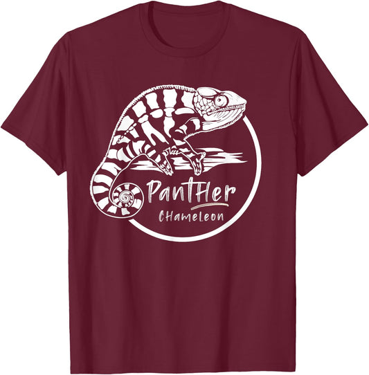 Panther Chameleon Reptile Keepers Lizard T-Shirt - T-Shirt | Maroon