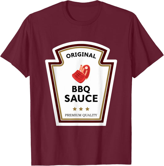 Original BBQ Sauce Condiment Group Costume T-Shirt - T-Shirt | Maroon