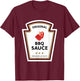 Original BBQ Sauce Condiment Group Costume T-Shirt - T-Shirt | Maroon