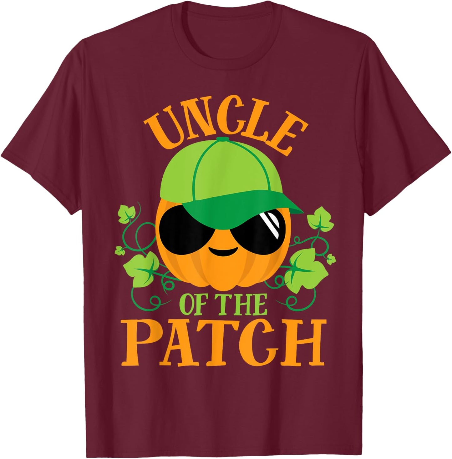 Uncle Pumpkin of the Patch Matching Family Set Men Halloween T-Shirt - T-Shirt | Maroon