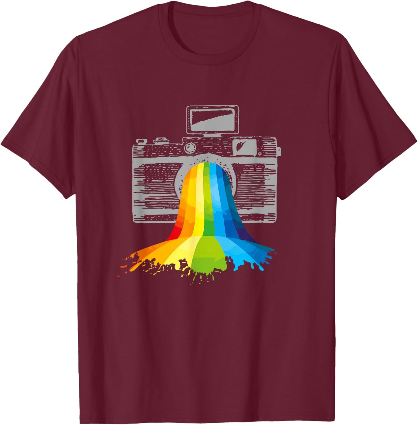 Photography Artist Camera Art Photographer Gift T-Shirt - T-Shirt | Maroon