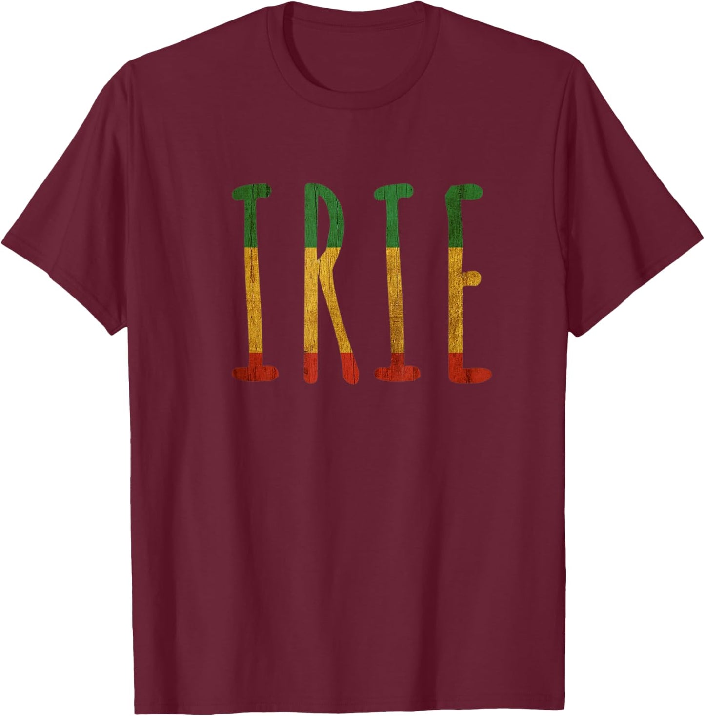Irie Mon Reggae Rasta Jamaica T-Shirt - T-Shirt | Maroon