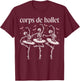 Corps De Ballet, Dancing Skeleton, Ballet Dance Halloween T-Shirt - T-Shirt | Maroon
