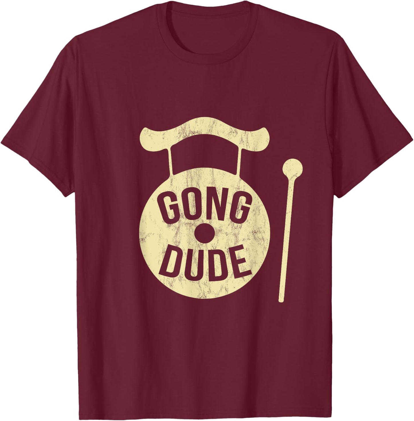 Gong Instrument Geschenk Black -Adults Retro Vintage Music T-Shirt - T-Shirt | Maroon