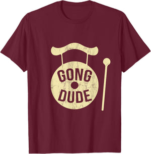 Gong Instrument Geschenk Black -Adults Retro Vintage Music T-Shirt - T-Shirt | Maroon