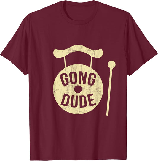 Gong Instrument Geschenk Black -Adults Retro Vintage Music T-Shirt - T-Shirt | Maroon