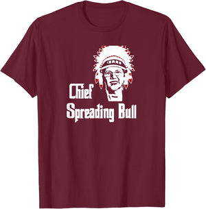 Elizabeth Warren Native American-Chief Spreading Bull T-Shirt - T-Shirt | Maroon