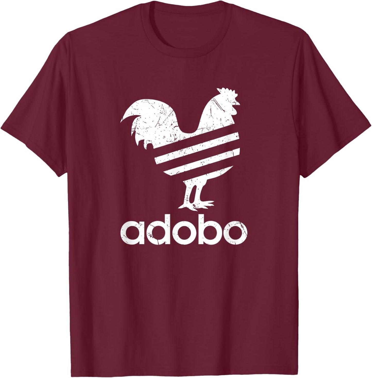 Adobo T Shirt - Distressed Graphic T-Shirt - T-Shirt | Maroon