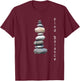 Rock Stacking Shirt Find Balance Nature Cairn T-Shirt - T-Shirt | Maroon