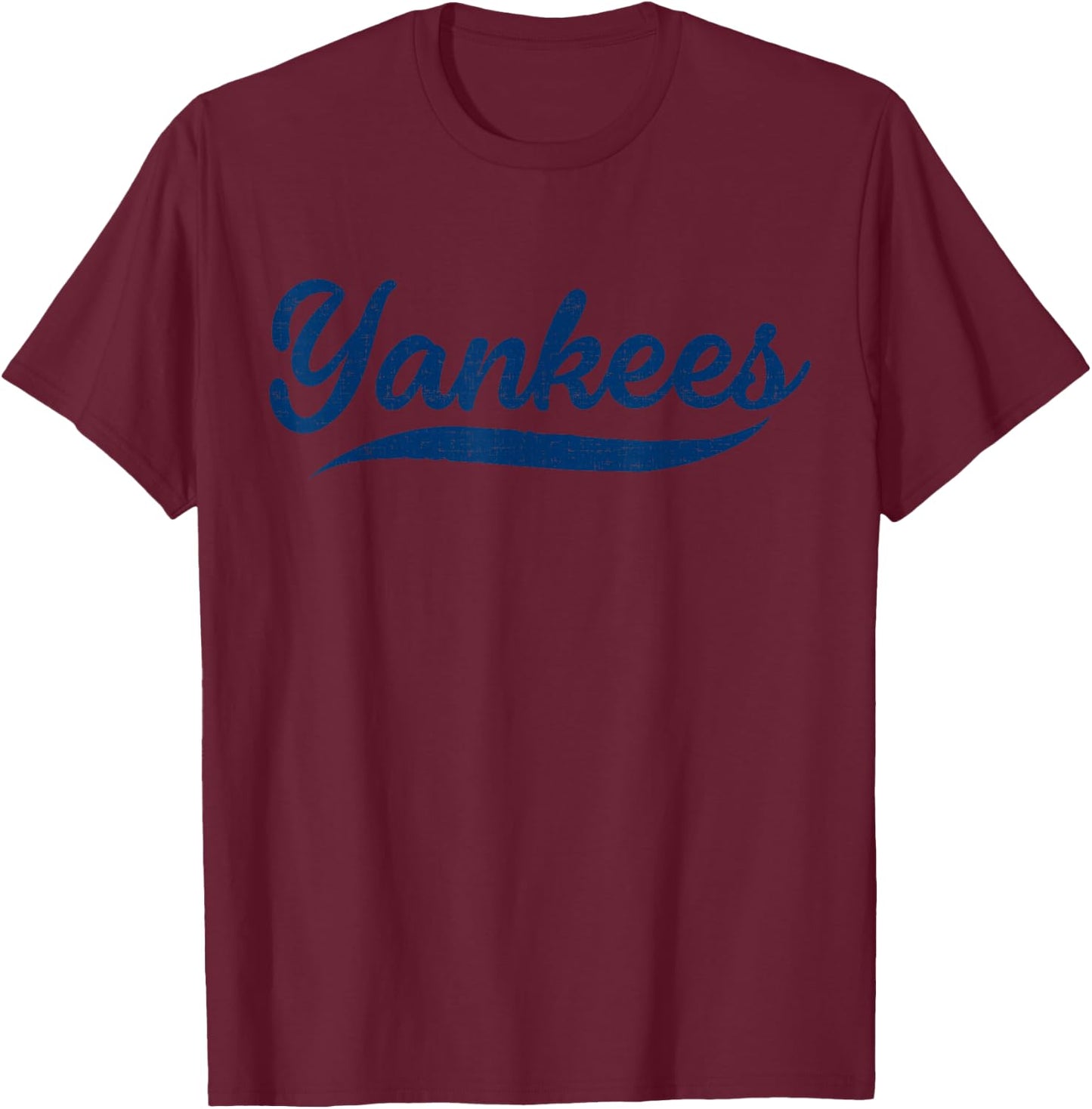 Yankees Vintage Retro Style , Classic 70s & 80s Yankees T-Shirt - T-Shirt | Maroon
