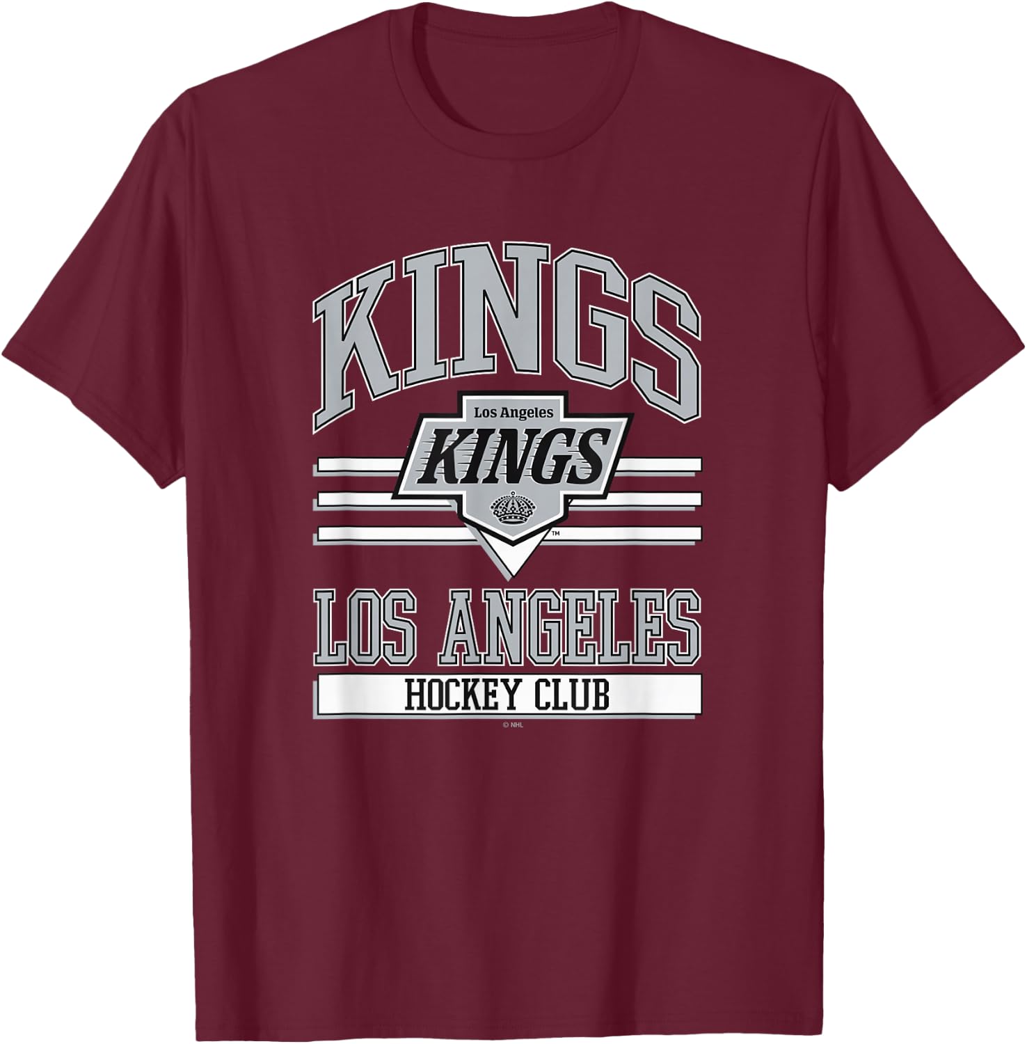 Los Angeles Kings Hockey Club Dark Heather T-Shirt - T-Shirt | Maroon