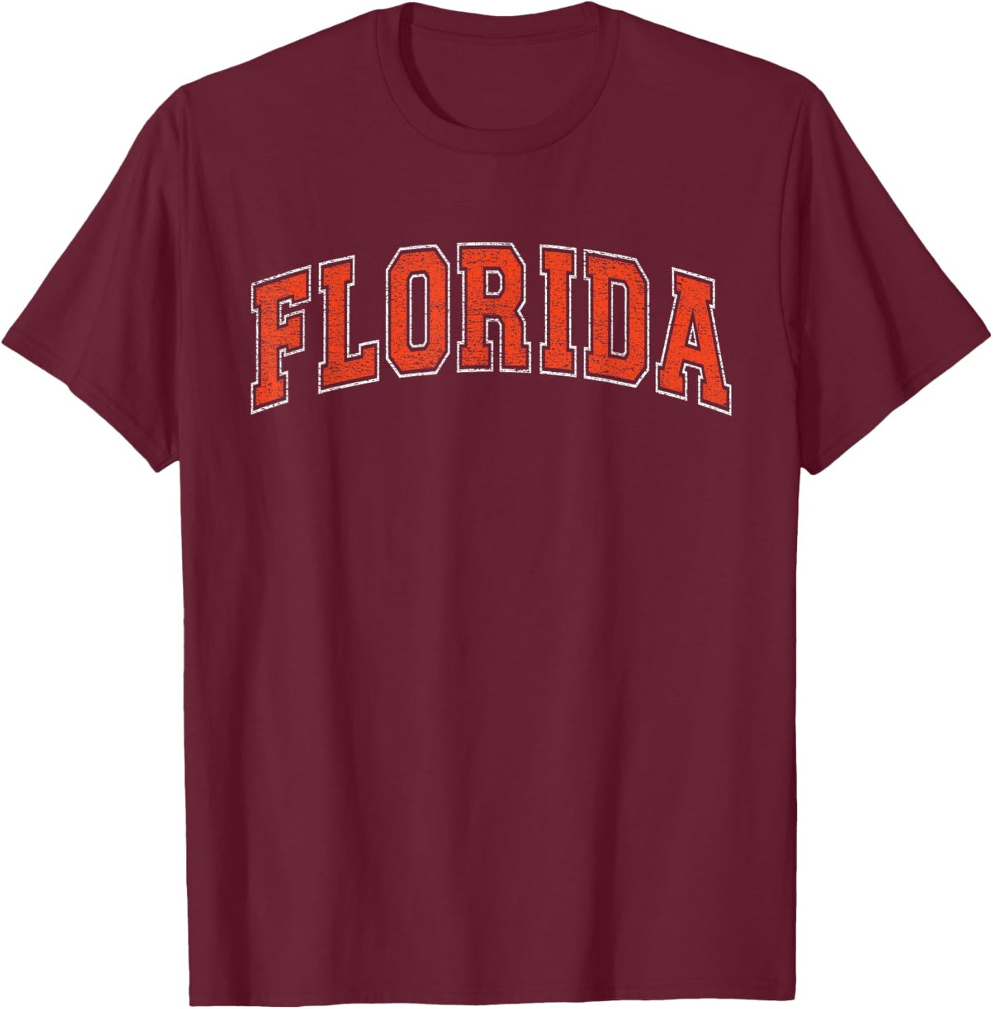 Florida FL Vintage Throwback Design 80s 90s Retro T-Shirt - T-Shirt | Maroon
