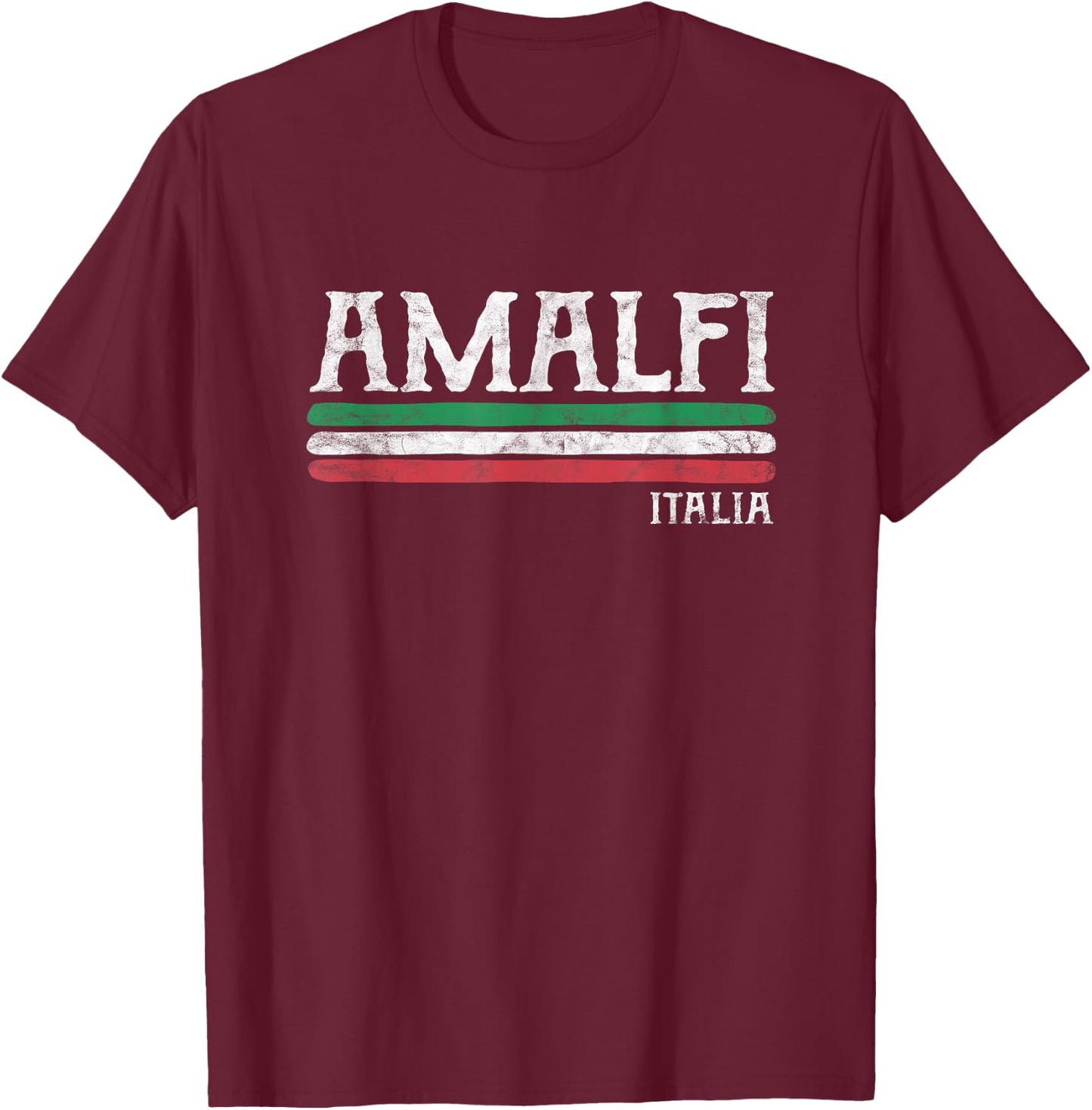 Amalfi Coast Italia Gift Italian Souvenir Italy Merchandise T-Shirt - T-Shirt | Maroon