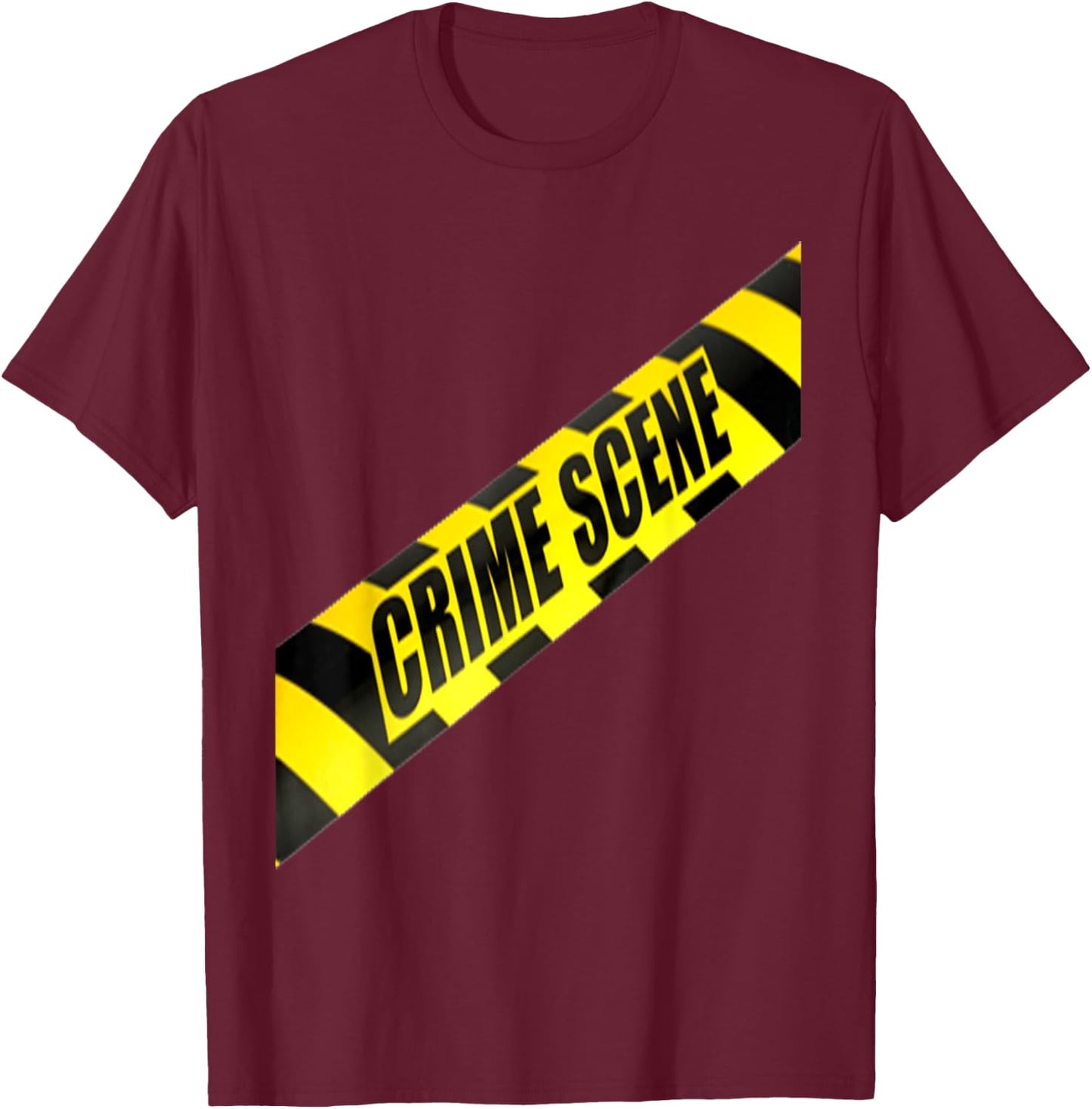 Crime Scene Forensic Tape Police Science Investigator T-Shirt - T-Shirt | Maroon