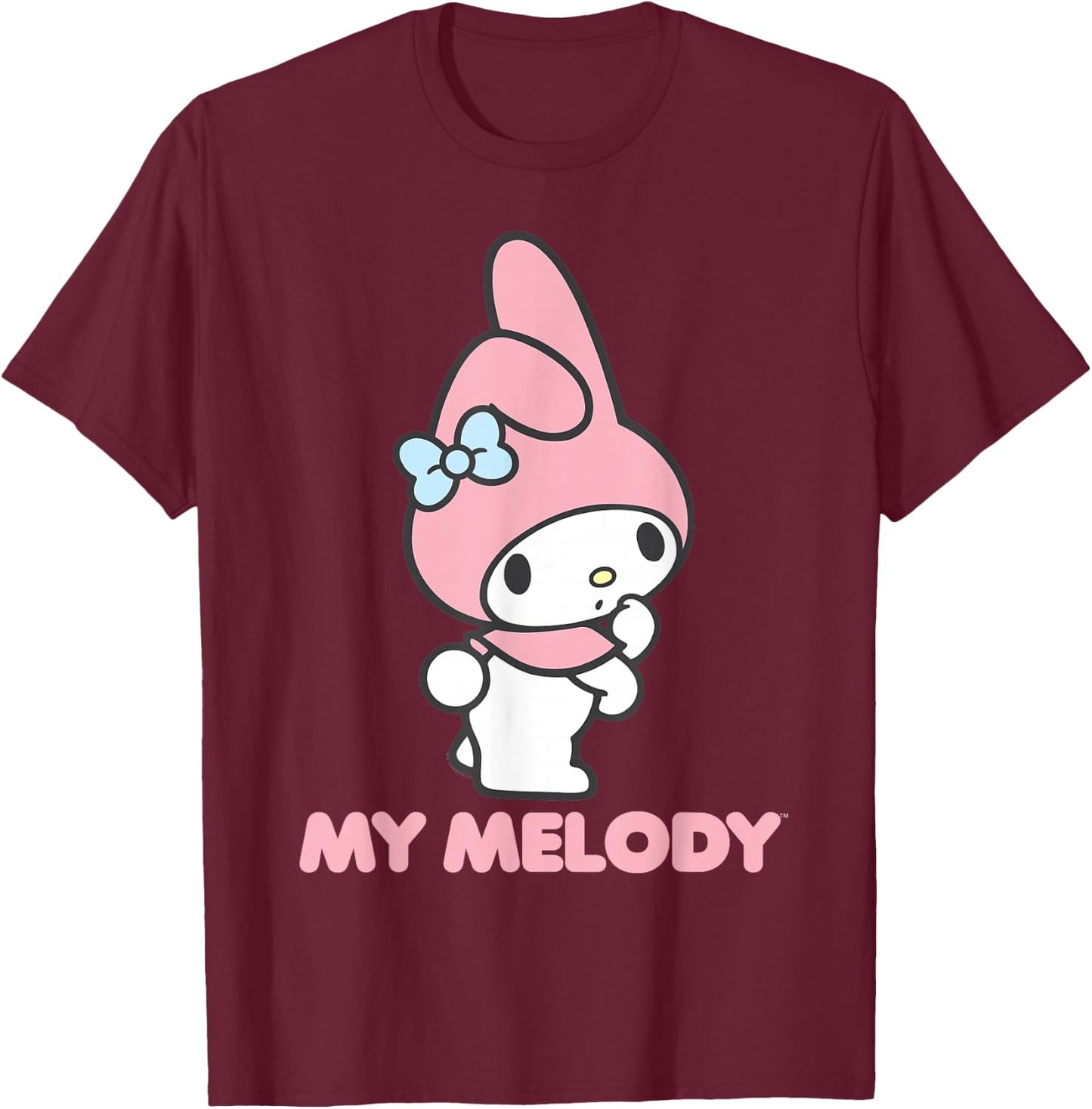 My Melody Backside Logo Shirt T-Shirt - T-Shirt | Maroon