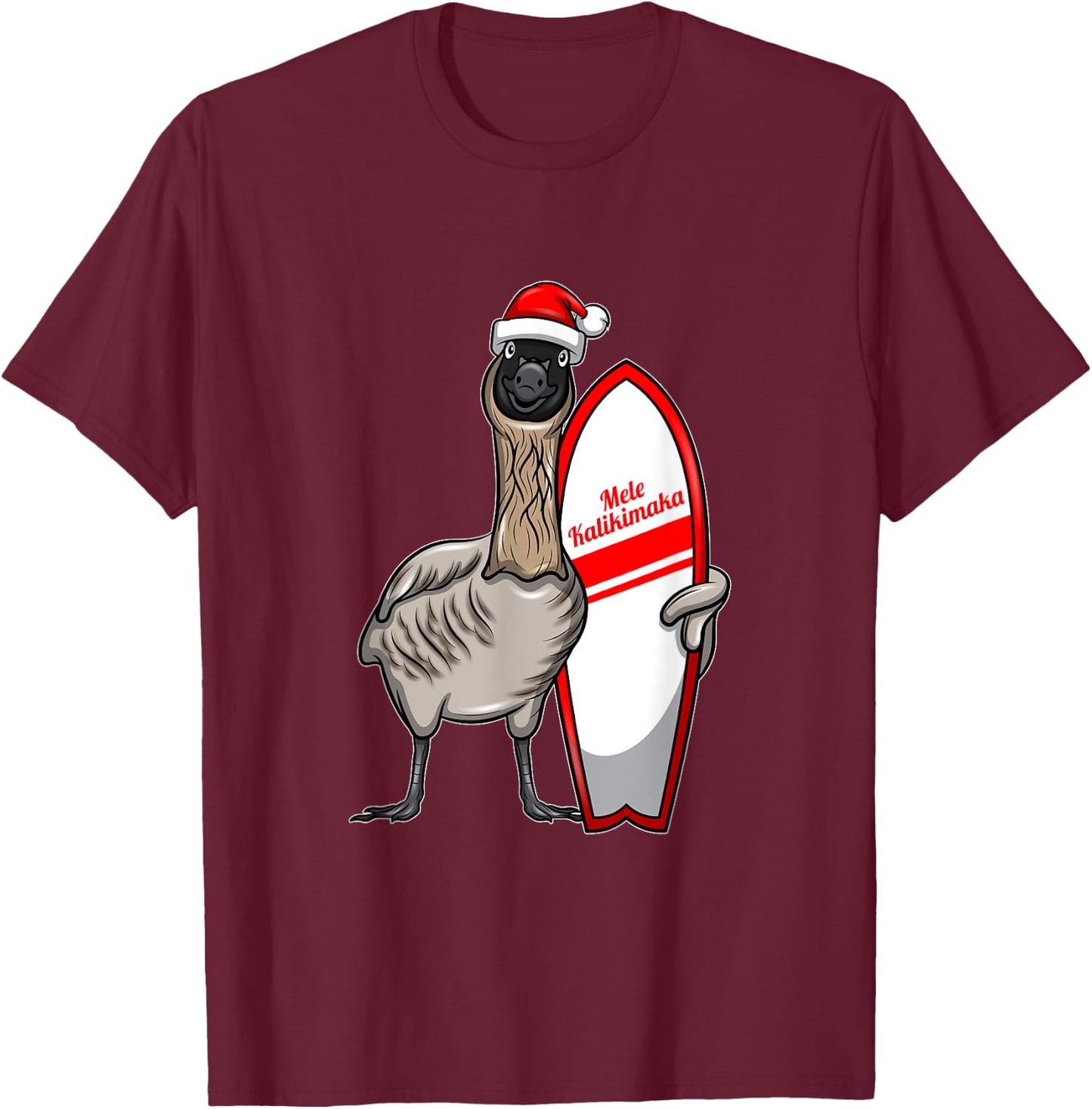 Mele Kalikimaka Nene I Hawaiian Bird Christmas Hawaii Xmas T-Shirt - T-Shirt | Maroon