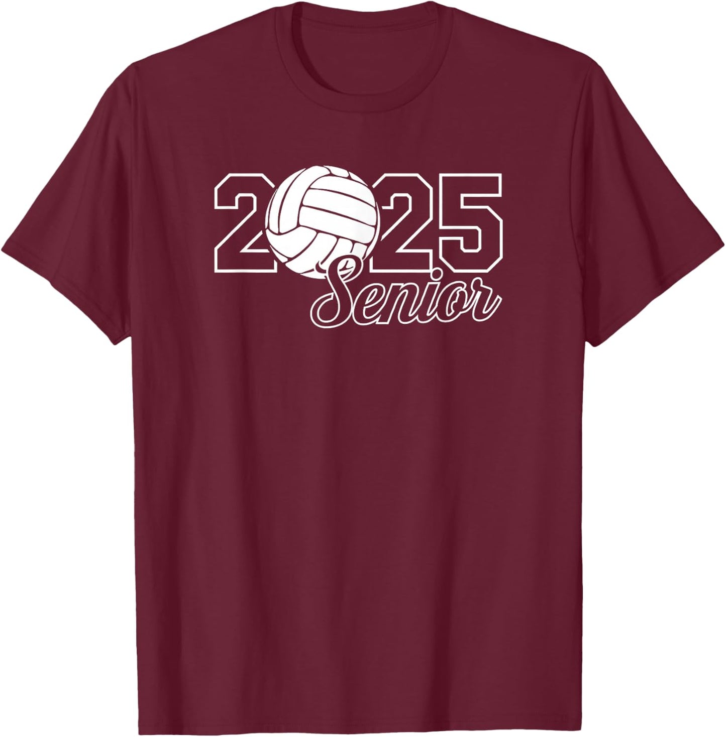 Senior 2025 Volleyball Mom High School Graduation Outfit Pro T-Shirt - T-Shirt | Maroon