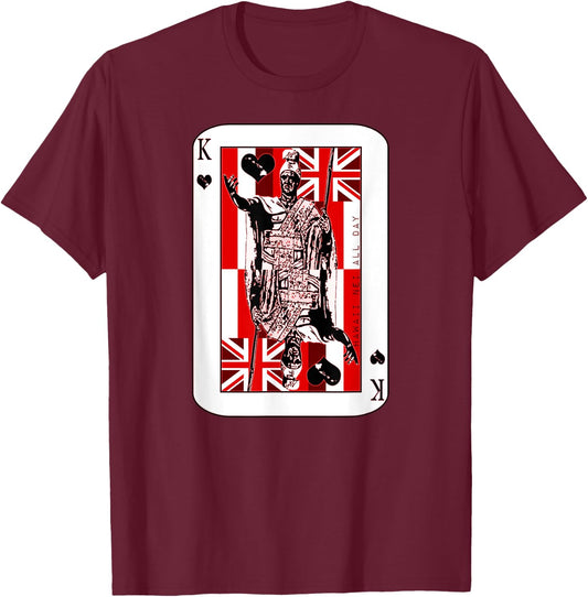 King of Hawai'i Kamehameha (red ink) by Hawaii Nei All Day T-Shirt - T-Shirt | Maroon