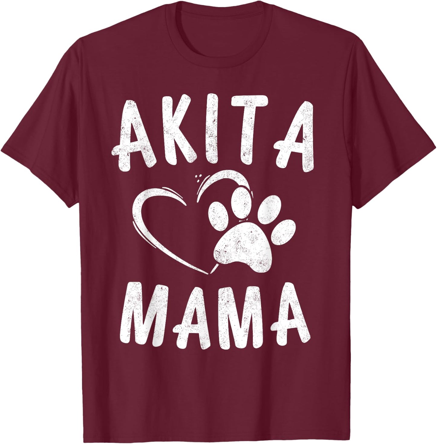 Fun Akita Mama Gift Pet Lover Apparel Dog Akita Mom Women Kids T-Shirt - T-Shirt | Maroon