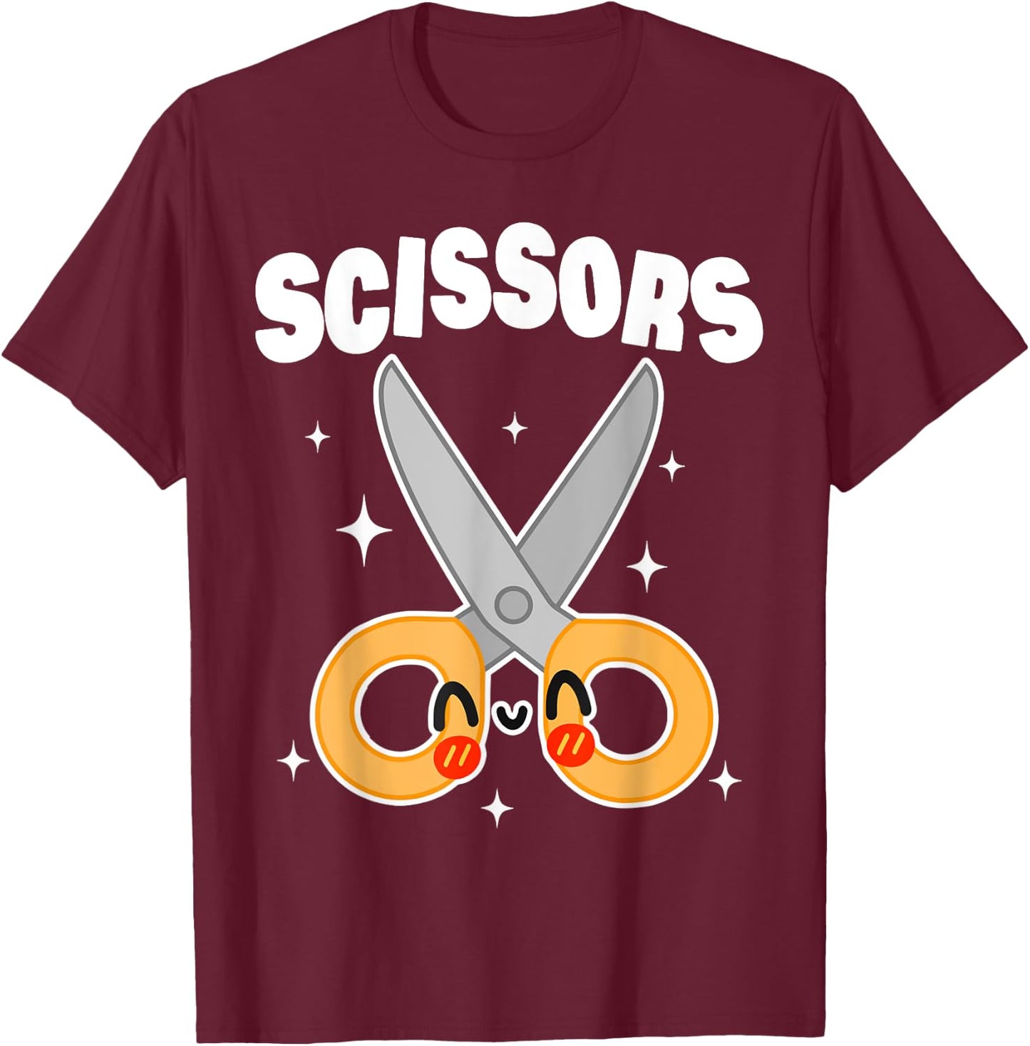 Scissors Paper Rock Halloween Costumes Group Family T-Shirt - T-Shirt | Maroon